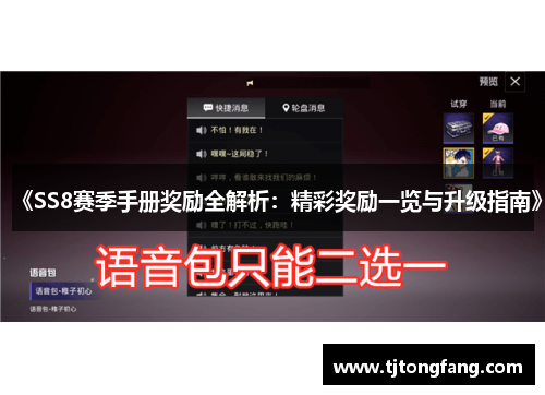 《SS8赛季手册奖励全解析：精彩奖励一览与升级指南》